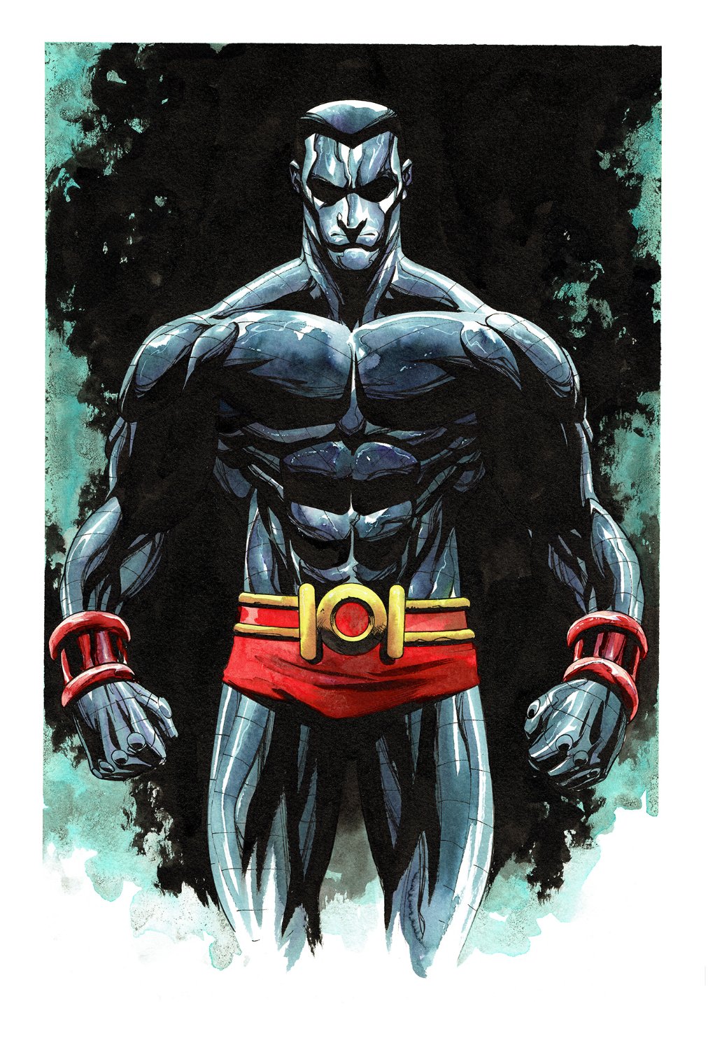 Colossus Watercolor Illustration X Men By Mike Mckone